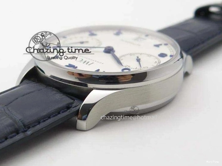 MIROTIME 0711 EasyCare Portuguese Real PR IW500705 ZF 1:1 Best Edition On Blue Leather Strap A52010 V 7310